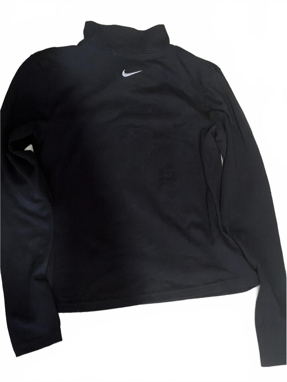 Nike Women's Black Long-Sleeve High Neck Top Size Small